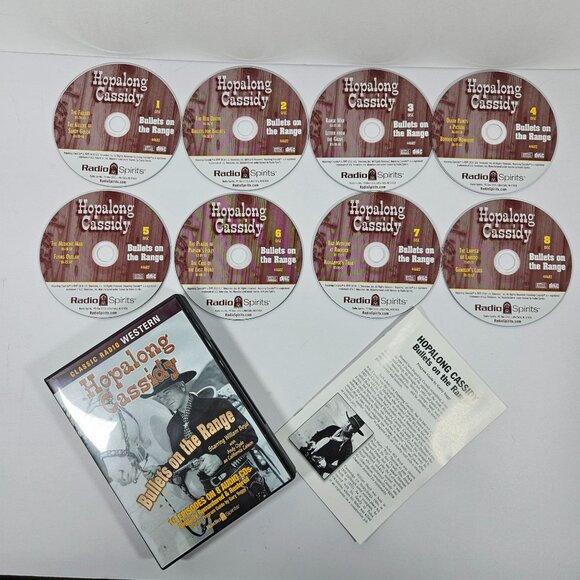 Hopalong Cassidy Bullets On The Range 8 CDs Radio Digitally Remastered Western - Picture 2 of 7